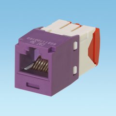Kategori 5e, RJ45, 8-konumunda, 8-telli, Kriko modülü, paketlenmiş Bulk. EGJT sonlandırma aracı, Violet içerir.