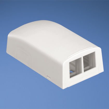 NetKey® yüzey kutusu iki kilit taşı Modülleri kabul monte. Yerleşik dahil çıkarılabilir blank.Supplied montaj vidaları, yapışkan sırtlı ve kablo bağı ile. Elektrik Fildişi.