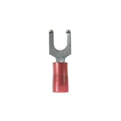 Flanşlı Çatal Terminali, naylon 22, yalıtımlı - 16 AWG, 10. damızlık boyutu, standart paket.