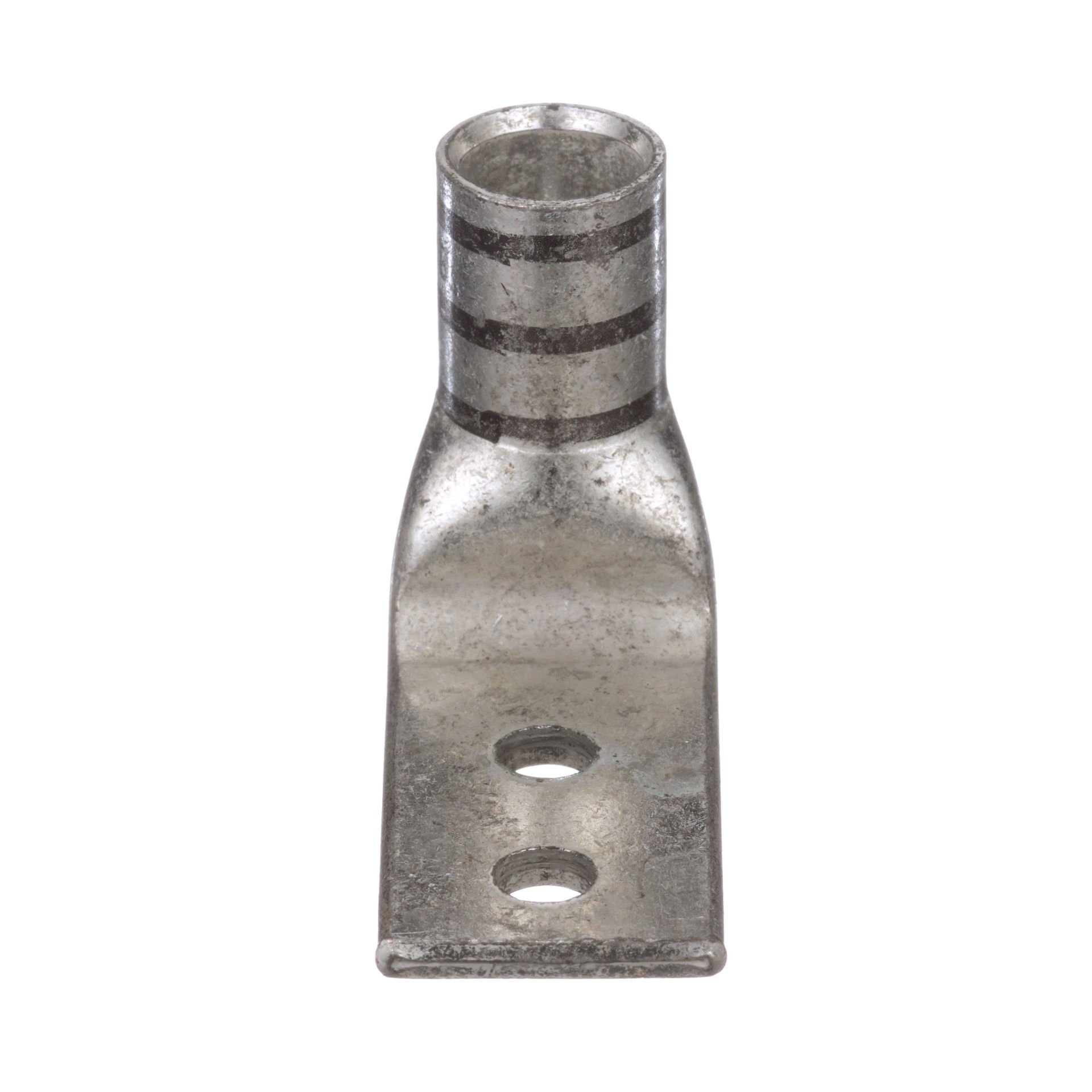 İki delikli, esnek yük sepeti, 2/0 AWG kablo, 1/4 saplama deliği, .63 delik açıklığı, 90 ° açı dil.