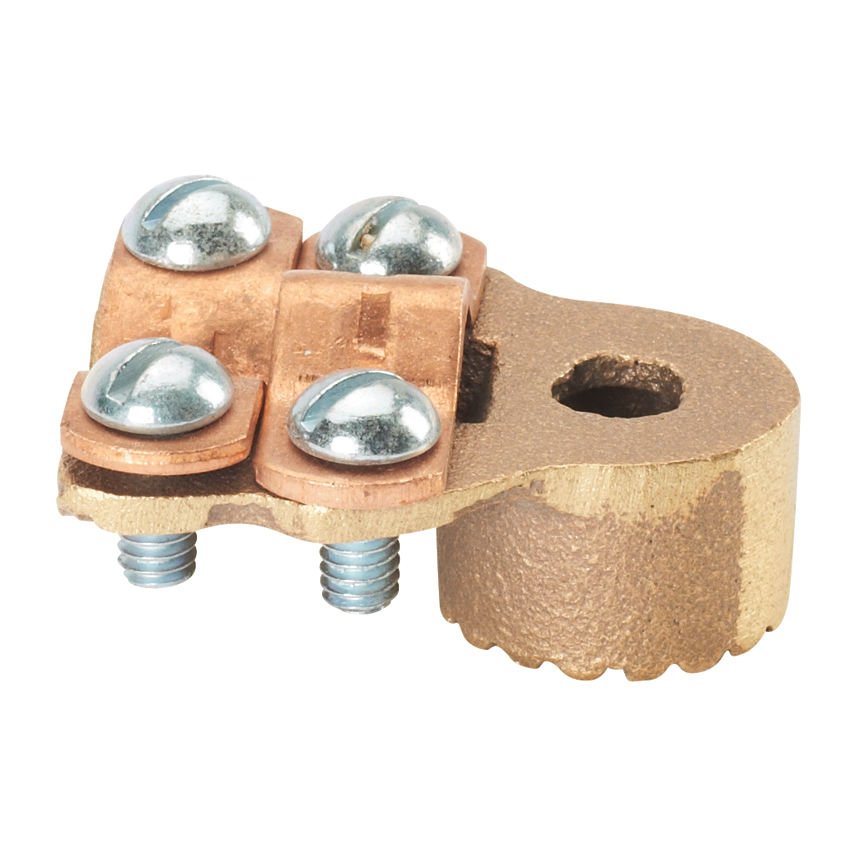 Ağır hizmet tipi bronz zemin hub, 8. SOL - 4/0 STR AWG iletken boyutu aralığı, 1.89'' (48.0mm) göbek uzunluğu.