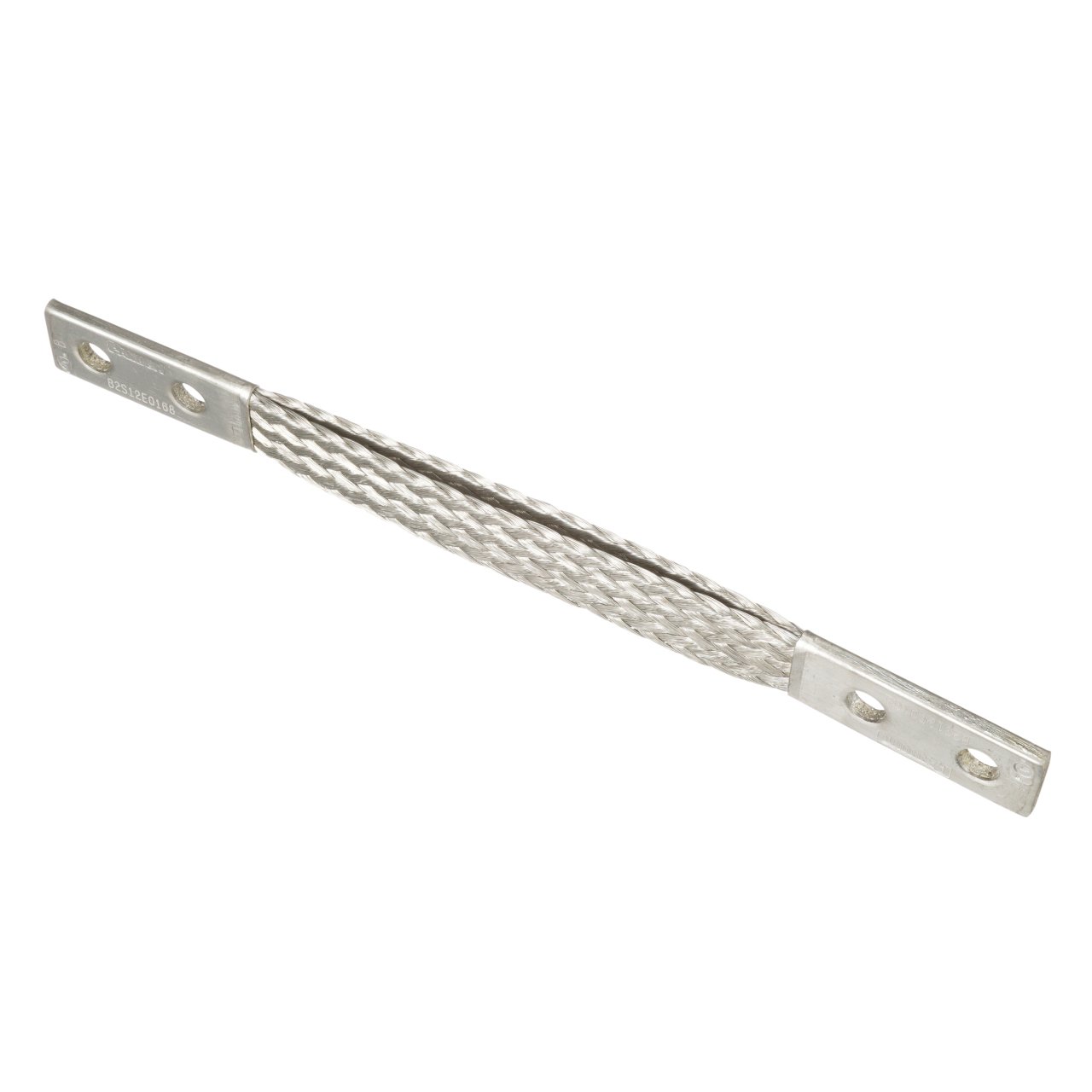 Örgülü Yapıştırma Kayış, İki Delik, Sigara Insul, 337 kcmil, 12.00” (304.8 mm), NEMA, 0,56” (14,2 mm) Delik Dia, 1.75” (44.5mm) Delik Aralığı