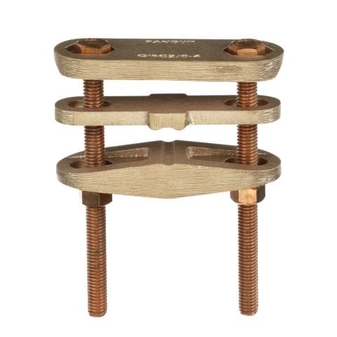 'H-Beam için bronz Zemin Kelepçe, 4 AWG SOL. - 2/0 AWG STR. Tel 1-7 / 8'' - 2-1 / 2'' , H-kiriş