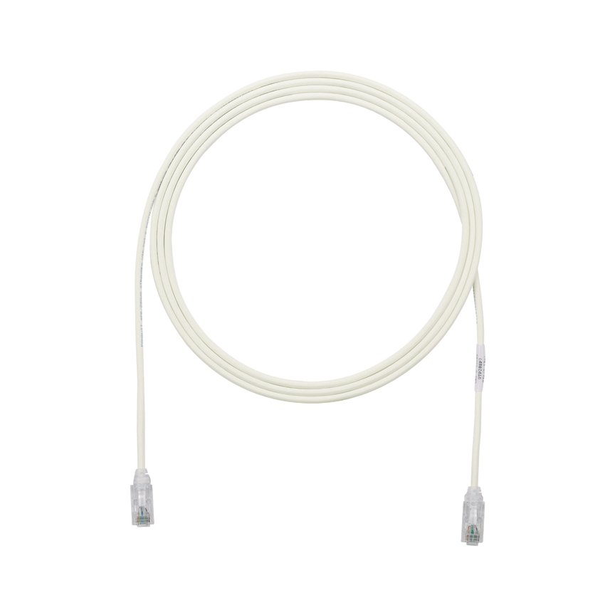 Kategori 6 Performans, her iki ucunda TX6 ™ Modüler Fiş ile 28 AWG UTP ara kablosu. Kapalı Beyaz, 8, 48pc.