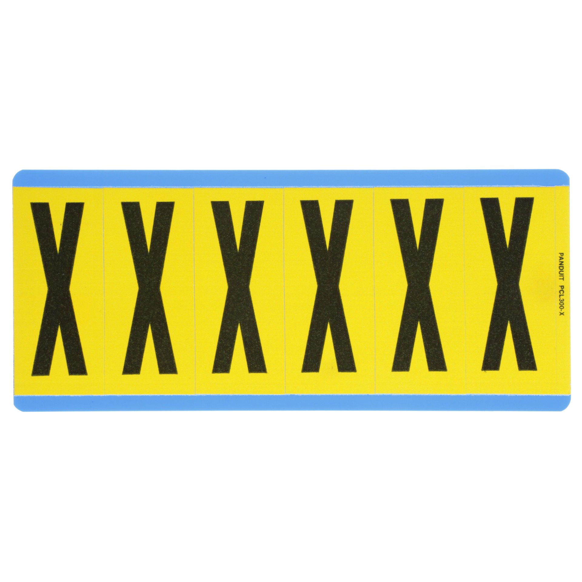 Siyah / san Vinil bez mektup, 3.00'' (76.2 mm), gösterge yüksekliği, 3.50'' (88.9) yüksekliği, 'X', (gösterge), vinil kumaş, 6 markörler / kart, 25 kart / paketi.