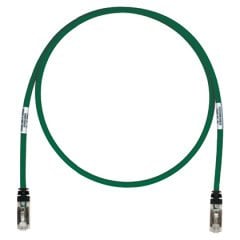 Kategori 6A, her iki ucunda TX6A ™ 10Gig ™ modüler fişli 10 Gb / s S / FTP yama çekin. Yeşil, 7 metre.