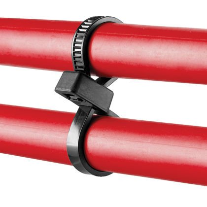 Tüm-Ty® çift döngülü kablo bağı, hafif-ağır kesiti, 14.7 (373mm) uzunluğu, ısı stabilize naylon 6.6, siyah.