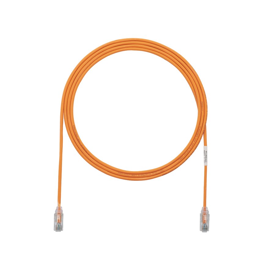Kategori 6 Performans, her iki ucunda TX6 ™ Modüler Fiş ile 28 AWG UTP ara kablosu. , 48pc Orange, 8.