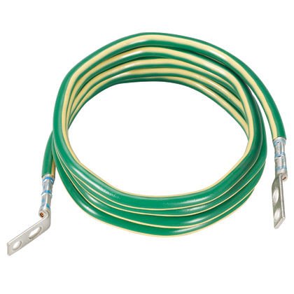 Bir 288 uzunluk # sarı yatay çizgili 6 AWG yeşil kablo. Atlama LCC6-14JAWH-L ve LCC6-14JAW-L ile, diğer ucu bir ucunda önceden sonlandırılır.