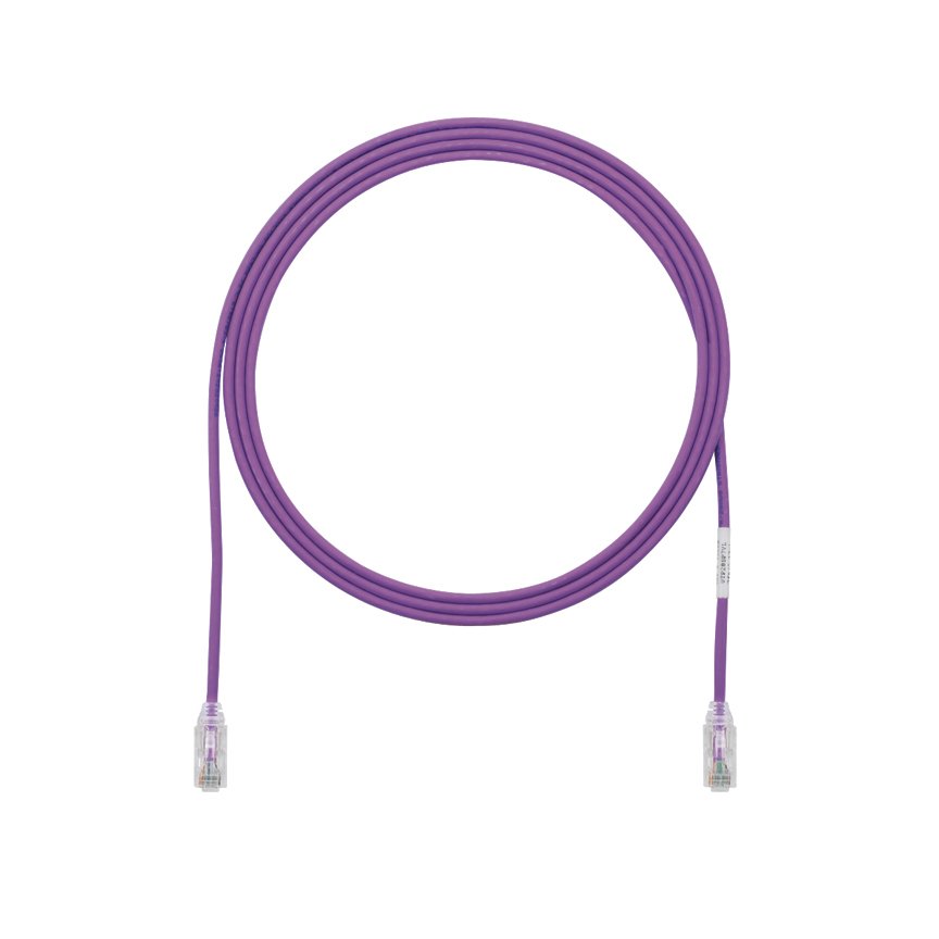 Kategori 6 Performans, her iki ucunda TX6 ™ Modüler Fiş ile 28 AWG UTP ara kablosu. Menekşe, 8, 48pc.
