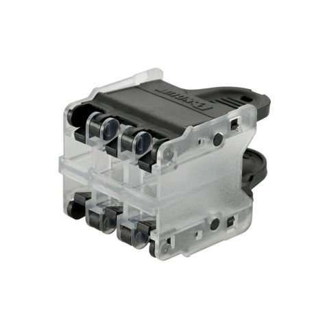 QuickNet Tak Paketi Siyah, altı Panduit RJ45 modüler fişleri kabul eder.