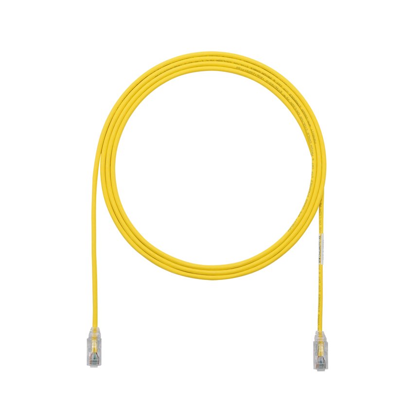 Kategori 6 Performans, her iki ucunda TX6 ™ Modüler Fiş ile 28 AWG UTP ara kablosu. Sarı, 8, 48pc.