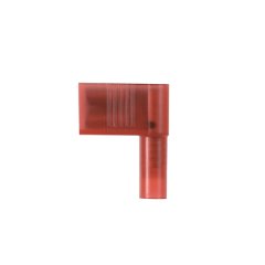 titreşime dayanıklı, dik açılı tarzı dişi bağlantı kesme pirinç ve kalay kaplama mesafesindedir. Kırmızı naylon izole edilmiştir. Bu 0.205 / 0.187 x 0.020 (5.2 / 4.7 x 0.5 mm) bir sekme boyutuna sahiptir ve 22-18 AWG (0.5-1.0 mm²) bir tel desteklemektedir