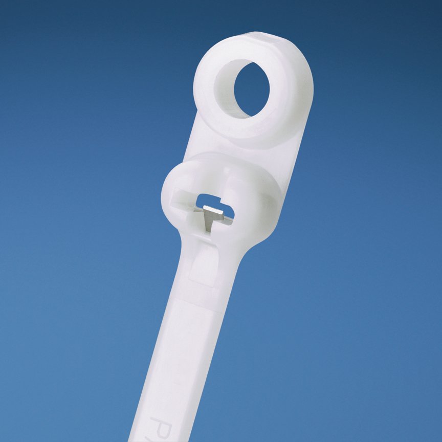 Kubbe-Top® diken ty kelepçe bağı, hafif-ağır kesiti, 1/4 (M6), vida, 15.5 (394mm) uzunluğu, naylon 6.6, doğal, standart paket.