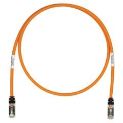 Kategori 6A, her iki ucunda TX6A ™ 10Gig ™ modüler fişli 10 Gb / s S / FTP yama çekin. Portakal, 8 metre.