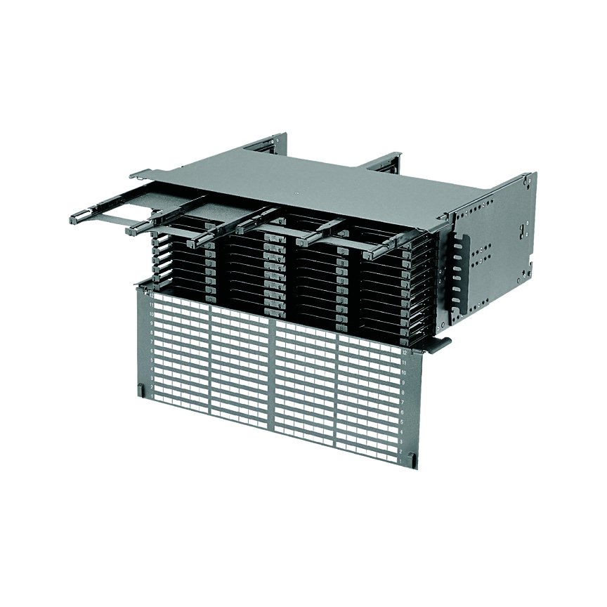 HD Flex ™ Fiber Muhafaza, 4 RU, 4-Port Siyah.