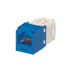Kategori 6, RJ45, 8-konumunda, 8 telli genel modülü, dökme sevk edilir. Mavi.