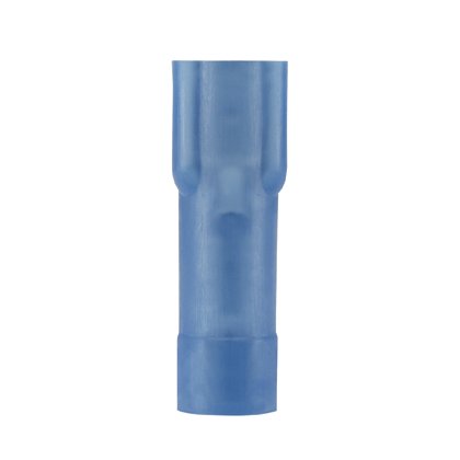Supra kavrama ™ dişi bağlantı kesme pirinç ve kalay kaplama mesafesindedir. Tamamen mavi naylon içinde izole edilmiştir. Bu 0.187 x 0.032 (4.9 x 0.8 mm) bir sekme boyutuna sahiptir ve 16-14 AWG (1.5-2.5 mm²) bir tel desteklemektedir. Ayrıca uzun (22.6 mm)