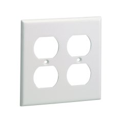 Vida-On Çift Gang Dikdörtgen Faceplate. Kapaklar İki NEMA Standart 106 Dubleks Elektrik Outlet veya İki Standart 106 Haberleşme Modülü Çerçeveler, Ofis Slate
