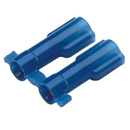 Supra kavrama ™ dişi bağlantı kesme pirinç ve kalay kaplama mesafesindedir. Tamamen mavi naylon içinde izole edilmiştir. Bu 0.250 x 0.032 (6.3 x 0.5 mm) bir sekme boyutuna sahiptir ve 16-14 AWG (1.5-2.5 mm²) bir tel desteklemektedir. Ayrıca uzun (23.6 mm)
