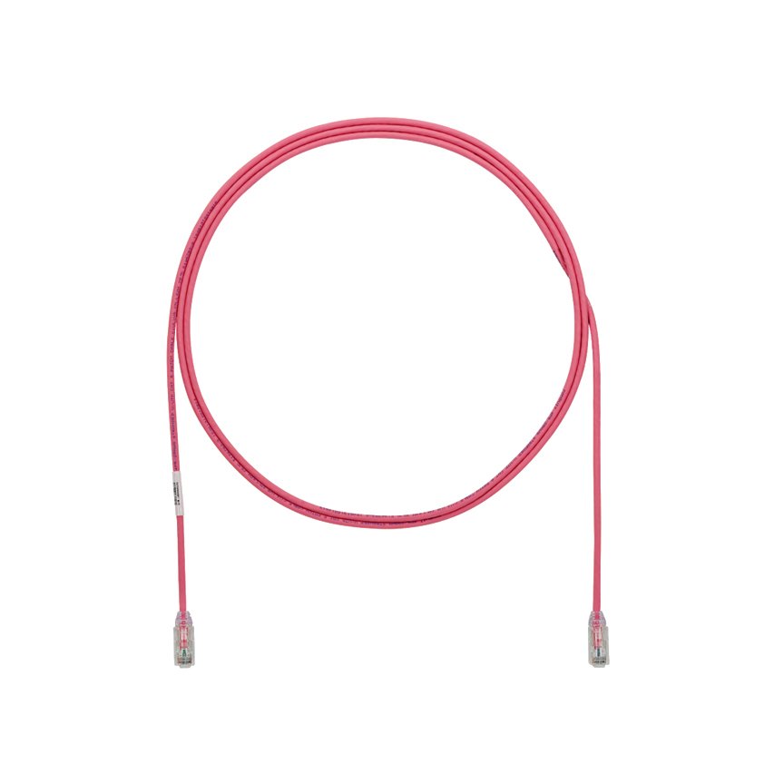 Kategori 6 Performans, her iki ucunda TX6 ™ Modüler Fiş ile 28 AWG UTP ara kablosu. Pembe, 9.5 metre.