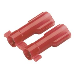 Supra kavrama ™ dişi bağlantı kesme pirinç ve kalay kaplama mesafesindedir. Tamamen kırmızı naylon içinde izole edilmiştir. Bu 0.187 x 0.032 (4.8 x 0.8 mm) bir sekme boyutuna sahiptir ve 22-18 AWG (0.5-1.0 mm²) bir tel desteklemektedir. Bu (22.6 mm) uzunl