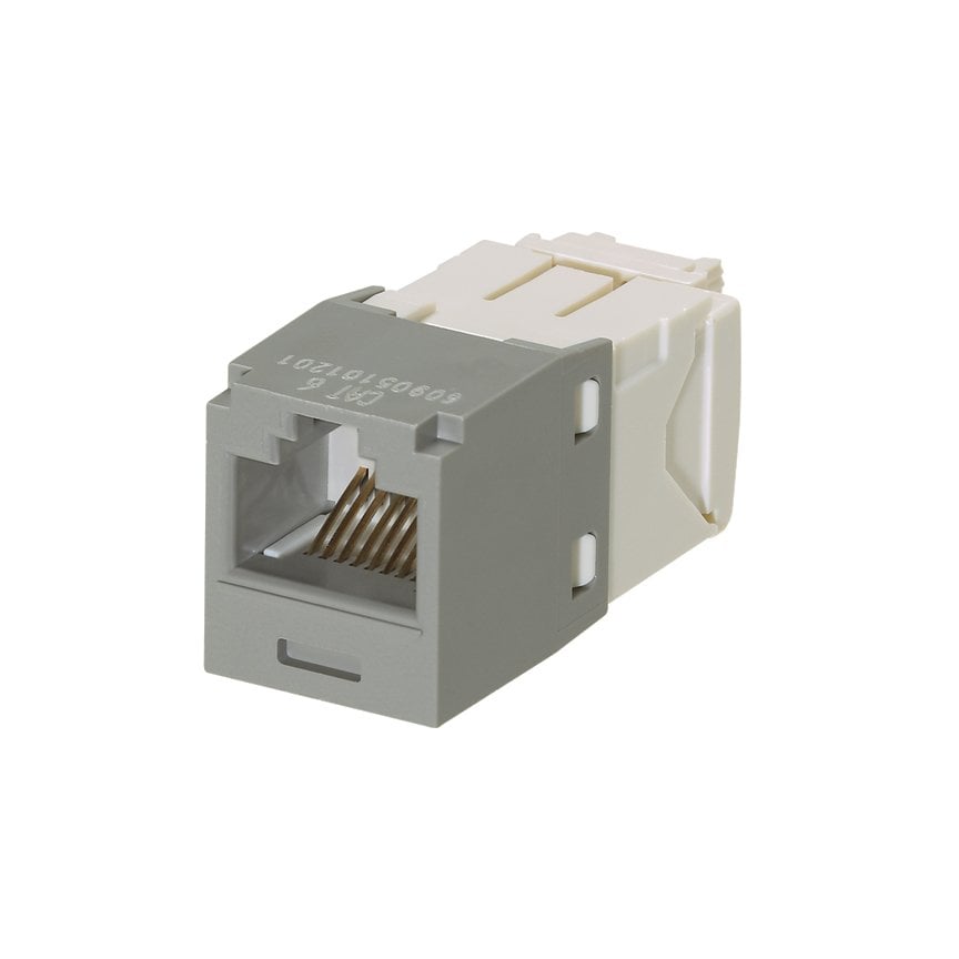 Kategori 6, RJ45, 8-konumunda, 8 telli genel modülü. EGJT sonlandırma aracı içerir. Uluslararası Grey.