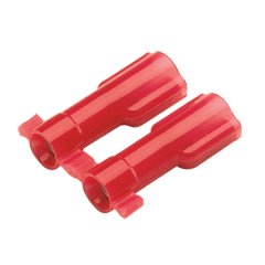 Supra kavrama ™ dişi bağlantı kesme pirinç ve kalay kaplama mesafesindedir. Tamamen kırmızı naylon içinde izole edilmiştir. Bu 0.250 x 0.032 (6.3 x 0.8 mm) bir sekme boyutuna sahiptir ve 22-18 AWG (0.5-1.0 mm²) bir tel desteklemektedir. Bu (23.6 mm) uzunl