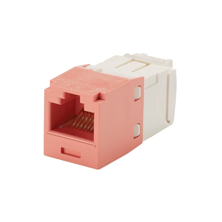 Kategori 6, RJ45, pembe, 8-konumu, 8 telli evrensel modülü.