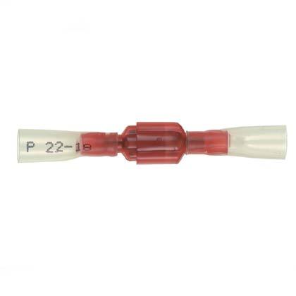 titreşime dayanıklı bir erkek bağlantı kesme pirinç ve nikel kaplama olup edilir. Tamamen kırmızı ısıyla büzülen konut izole edilmiştir. Bu 0.250 x 0.032'' bir sekme boyutuna sahiptir (6.3 x 0.8 mm) ve destekler 22-18 AWG (0.5-1.0 mm²) bir tel aralığı. Bu