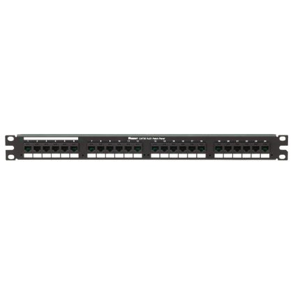 Siyah DataPatch 24 bağlantı kategorisi 5e RJ21-için-RJ45 (8-pin) patch panel, (1 RU).