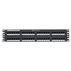 Siyah DataPatch 48 bağlantı kategori 6 punchdown düz patch panel (2 RU).