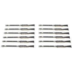 HD Flex ™ 4-bağlantı Muhafaza Ray Seti, 1 RU, 6-noktası, 12 Bağlantı kasetleri Önceden konfigüre edilmiş HD Flex ™ Muhafaza içine 4 port kasetleri almak için 12 raylar 36 etiketleri içerir.