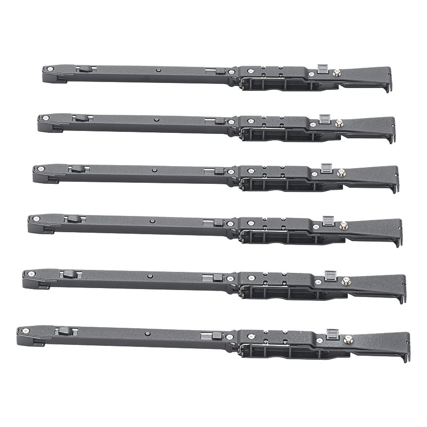 HD Flex ™ 6 portlu Muhafaza Ray Seti, 1 RU, 4 portlu, 12 portlu kasetleri için Önceden konfigüre edilmiş HD Flex ™ Kutuları içine 6 liman-kasetleri karşılamak için 6 rayları ve 12 etiketleri içerir.