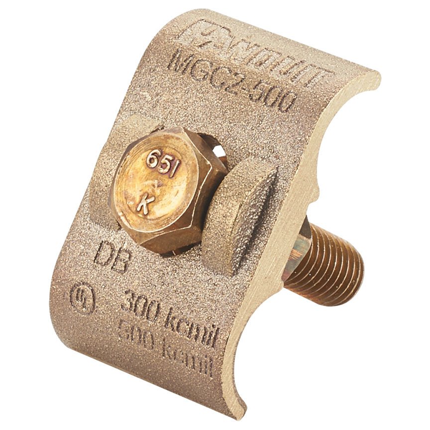 Mekanik Topraklama Bağlayıcı, 1/4'' 2 Bakır Kablolar Kalın Bar, 300 kcmil - 500 kcmil, 1/2'' Stud