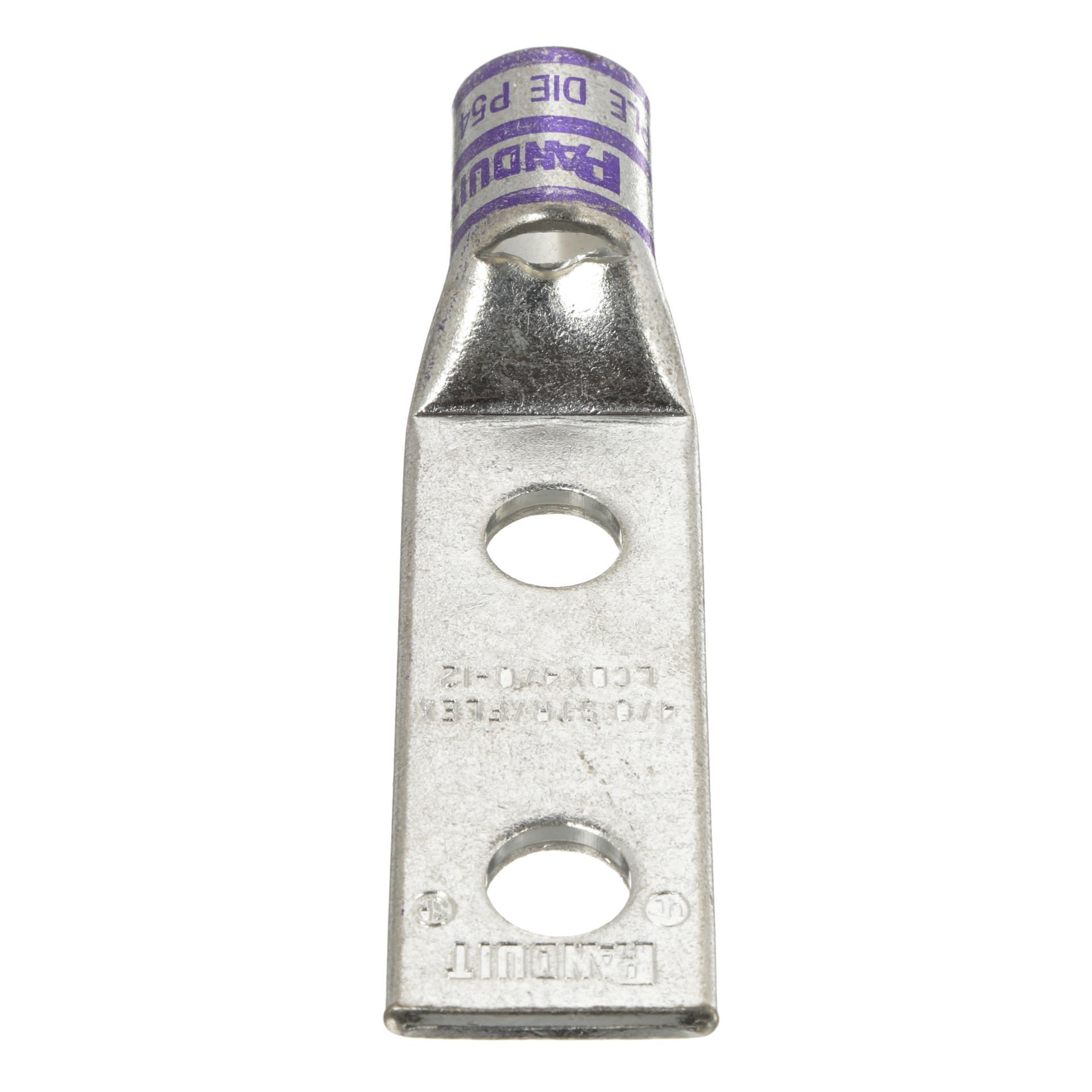 İki delikli, esnek yük sepeti, 4/0 AWG kablo, 1/2 saplama deliği, 1.75 delik açıklığı.