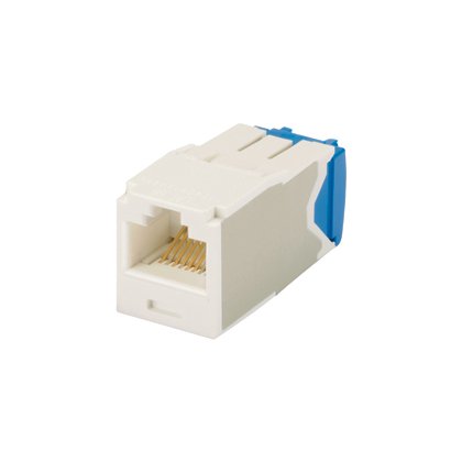 Kategori 6A, RJ45, 10 Gb / s, 8-konumunda, 8 telli genel modülü, dökme paketlenmiş, Arktik Beyaz.