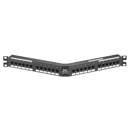 Punchdown Patch Panel, Cat 6A, açılı, 48 portu, 2 RU, beyaz