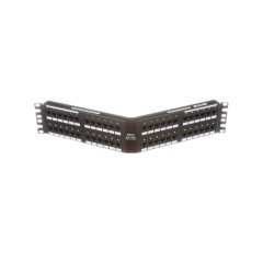 Siyah DataPatch 48 bağlantı kategorisi 6X punchdown açılı patch panel (2 RU).