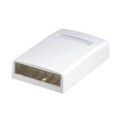 Mini Com® yüzey kutusu monte dört Mini Com® Modülleri kabul eder. Montaj vida, yapıştırıcı destek, kablo bağları ve etiket tutma / vida kapağı ile birlikte verilir. Uluslararası Grey.
