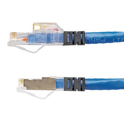 alan PanView iQ ™ patch panel, Communications (CM), 10.0 m, Blue ile kullanım için Kategori 6 UTP bağlantı ara kablosu.