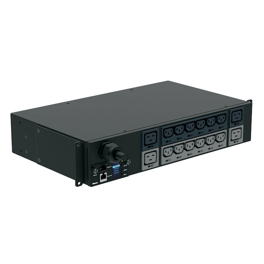 SmartZone ™ G5 İzlenen giriş (MI Serisi) PDU, 32 tek bir faz, 230V, (12) C13 ve (4) C19 kapları, IEC Raf 60.309 2P + E 6h 32A fiş ve önlemler 3.425 ''U x 17,461'' W ile 7.8'' x . D (86.4mm x 444.5mm x 198.1mm) Renk: Siyah