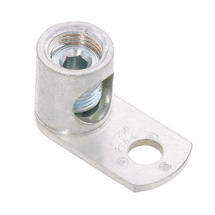 kalay kaplı bir delikli, bakır, tek kovan sonrası pabucu, düz dil, 14. SOL - 8. STR 3/16 (4.8mm) saplama deliği.