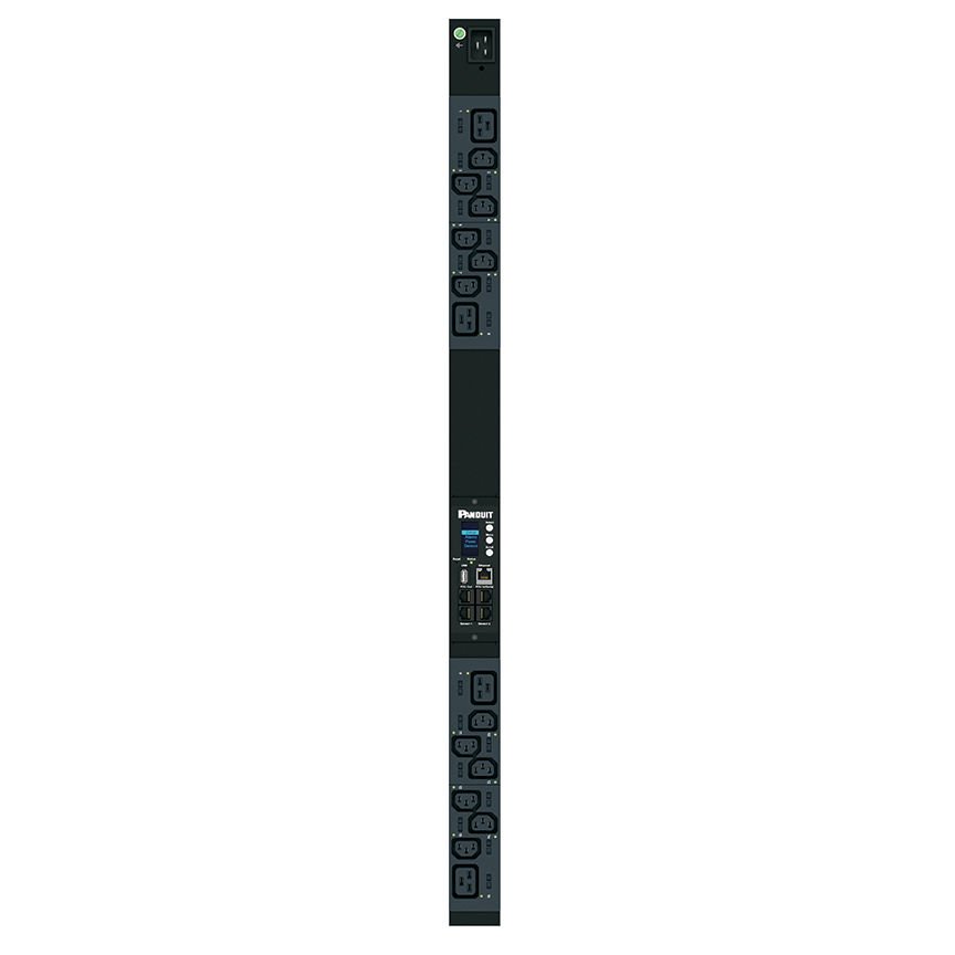 SmartZone ™ G5 (MS Serisi) Anahtarlı izlemeli PDU, 16 tek bir faz, 230V, (12) C13 ve (4) C19 kapları, IEC Raf 60.309 2P + E 6h 16A fiş ve önlemler 36,102 ''U x 2.047'' W x 4.4'' . D (916mm x 50.8mm x 111.8mm) Renk: Siyah