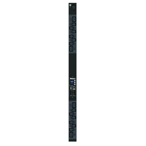 SmartZone ™ G5 (MS Serisi) Anahtarlı izlemeli PDU, 16 tek bir faz, 230V, (12) C13 ve (4) C19 kapları, IEC Raf 60.309 2P + E 6h 16A fiş ve önlemler 36,102 ''U x 2.047'' W x 4.4'' . D (916mm x 50.8mm x 111.8mm) Renk: Siyah