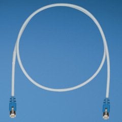 Kategori 5e, her iki ucunda, Pan-Plug® Korumalı Modüler Fişler, Mavi, 15 metre ile korumalı yama çekin.