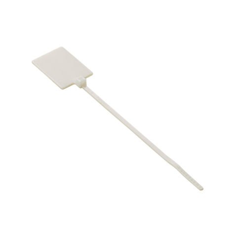 Tüm-Ty® bayrağı bağlantı, bayrak, minyatür kesiti, 5.1 (130mm) uzunluk x 1.04 .76 (19.1 x 26.4mm) işaretleyici yazma ilgili alan, naylon 6.6, beyaz.