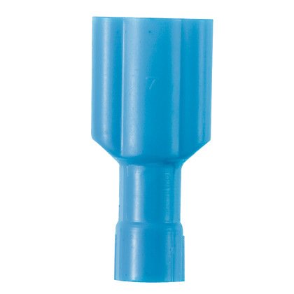 titreşime dayanıklı DiscoGrip ™ erkek bağlantı kesme pirinç ve nikel kaplama olup edilir. Tamamen mavi prim naylon muhafaza içinde izole edilmiştir. Bu x 0.032'' 0.25 sekme boyutuna sahiptir (6.3 x 0.8 mm) ve 16-14 AWG (1.5-2.5 mm²) bir tel desteklemekted