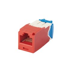 Kategori 6A, 10 Gb / s, RJ45, 8-konumunda, 8 telli genel modülü Red.