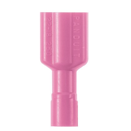 titreşime dayanıklı DiscoGrip ™ dişi bağlantı kesme pirinç ve kalay kaplama mesafesindedir. Tamamen kırmızı prim naylon muhafaza içinde izole edilmiştir. Bu 0.110 x 0.020'' (2.8 x 0.5 mm) ve destekler 22-18 AWG (0.5-1.0 mm²) bir tel aralığı bir sekme boyu